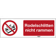 ISO Sicherheitskennzeichnung - Rodelschlitten nicht rammen