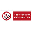 ISO Sicherheitskennzeichnung - Rodelschlitten nicht rammen