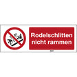 ISO Sicherheitskennzeichnung - Rodelschlitten nicht rammen