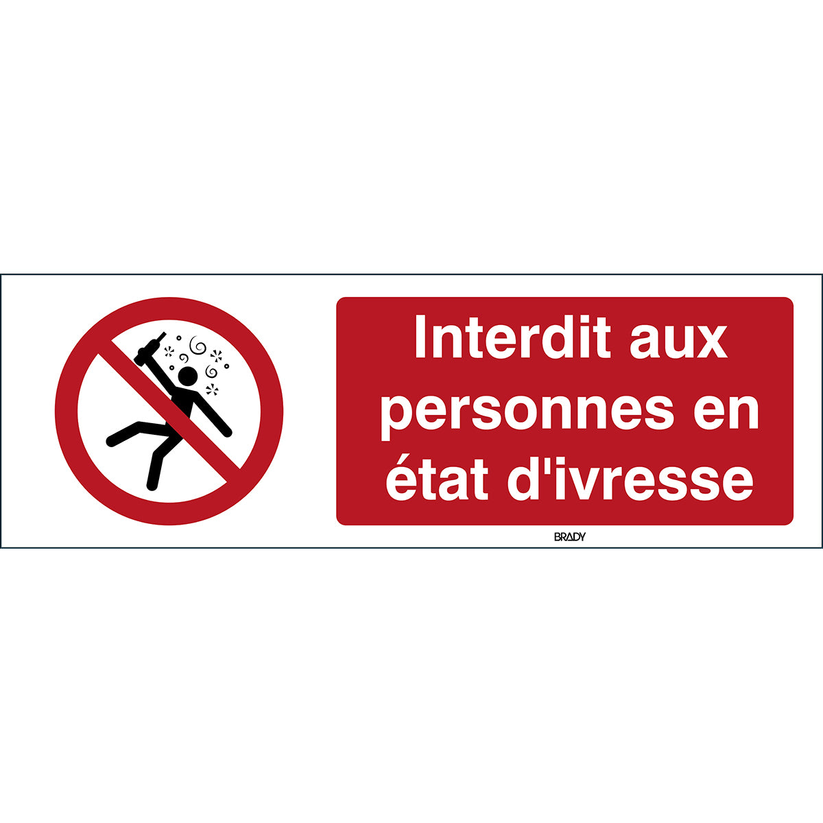 ISO Sicherheitskennzeichnung - Nicht für Personen in berauschtem Zustand