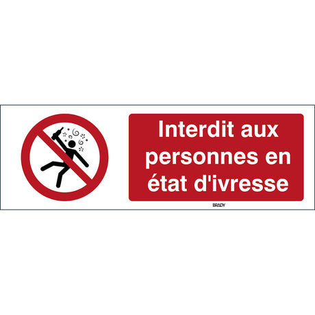 ISO Sicherheitskennzeichnung - Nicht für Personen in berauschtem Zustand