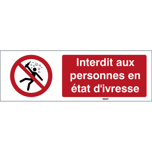 ISO Sicherheitskennzeichnung - Nicht für Personen in berauschtem Zustand