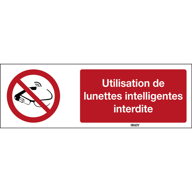 ISO Sicherheitskennzeichnung - Benutzung von Datenbrillen verboten