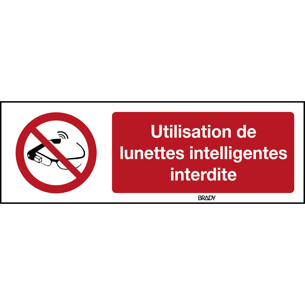 ISO Sicherheitskennzeichnung - Benutzung von Datenbrillen verboten