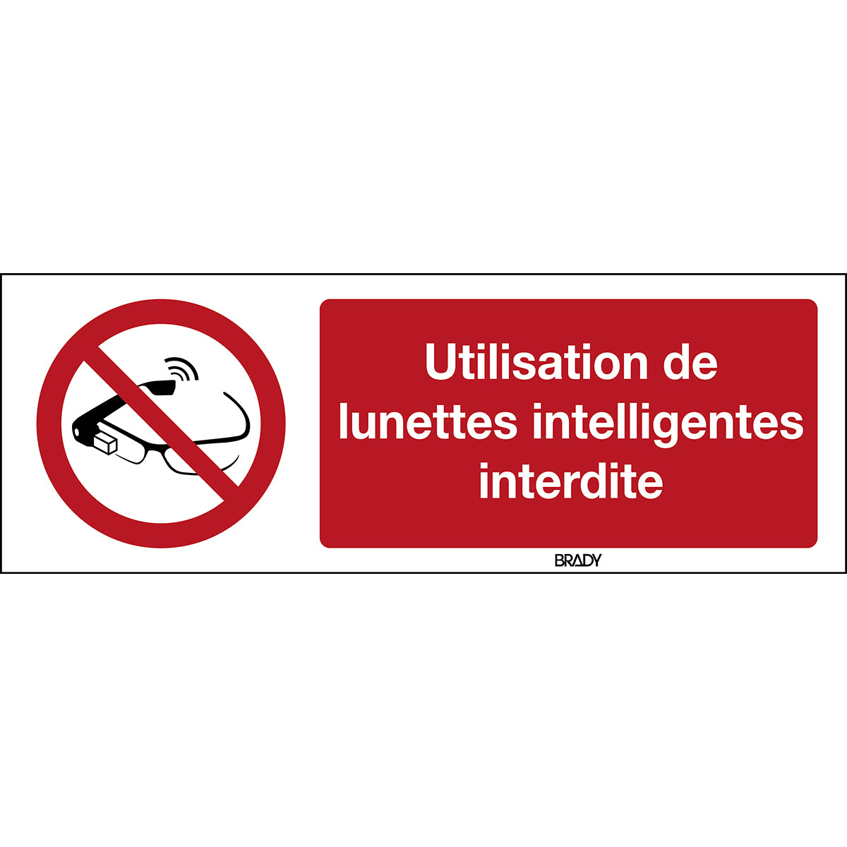 ISO Sicherheitskennzeichnung - Benutzung von Datenbrillen verboten