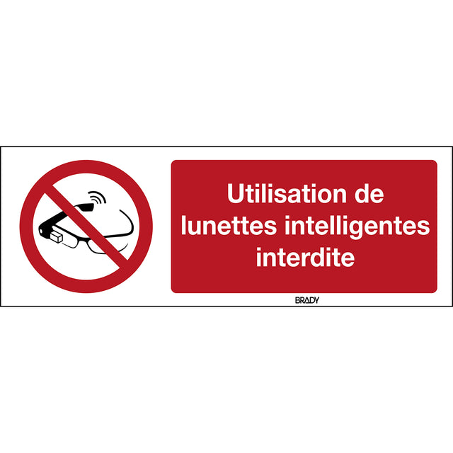 ISO Sicherheitskennzeichnung - Benutzung von Datenbrillen verboten