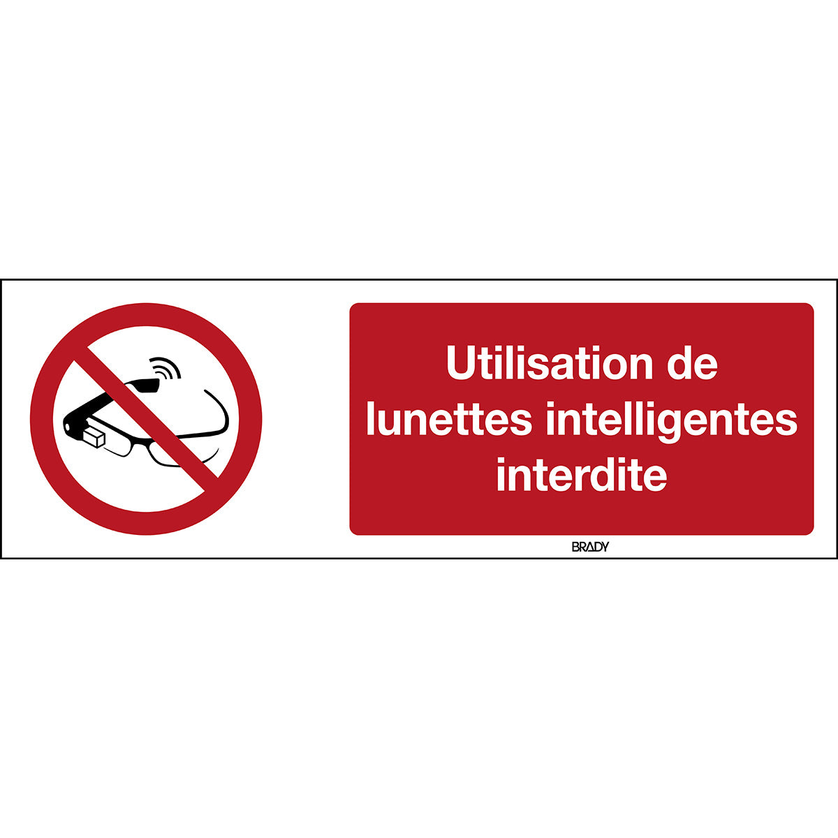 ISO Sicherheitskennzeichnung - Benutzung von Datenbrillen verboten