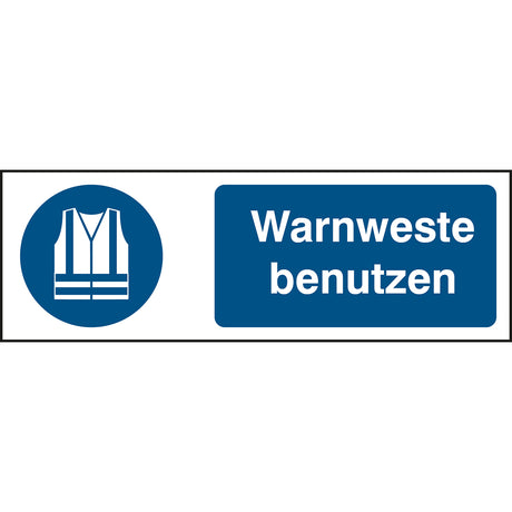 ISO Sicherheitskennzeichnung - Warnweste benutzen