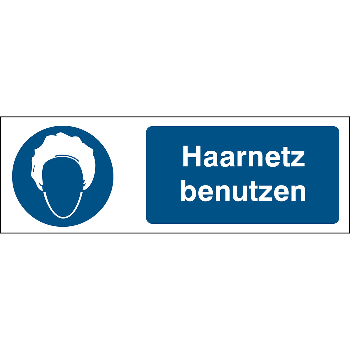 Gebotsschilder - Haarnetz benutzen