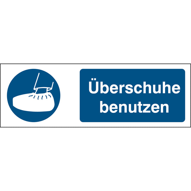 Gebotsschilder - Überschuhe benutzen