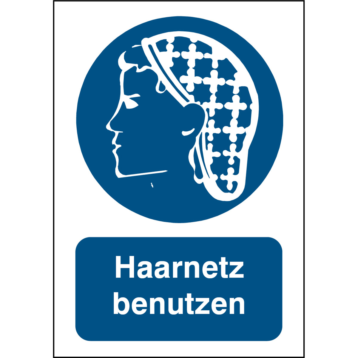 Gebotsschilder - Haarnetz benutzen