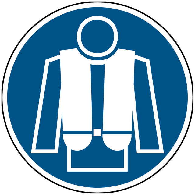 Gebotsschilder - Rettungsweste benutzen