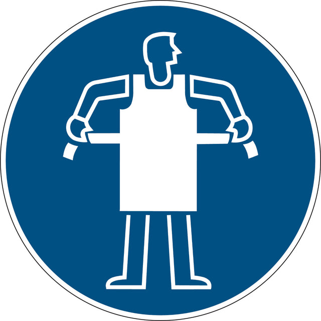 Gebotsschilder - Schutzschürze tragen