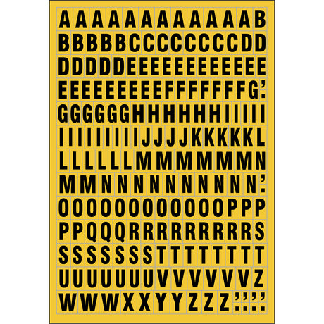 Magnetische Buchstaben, Gelb, 18 x 23 mm