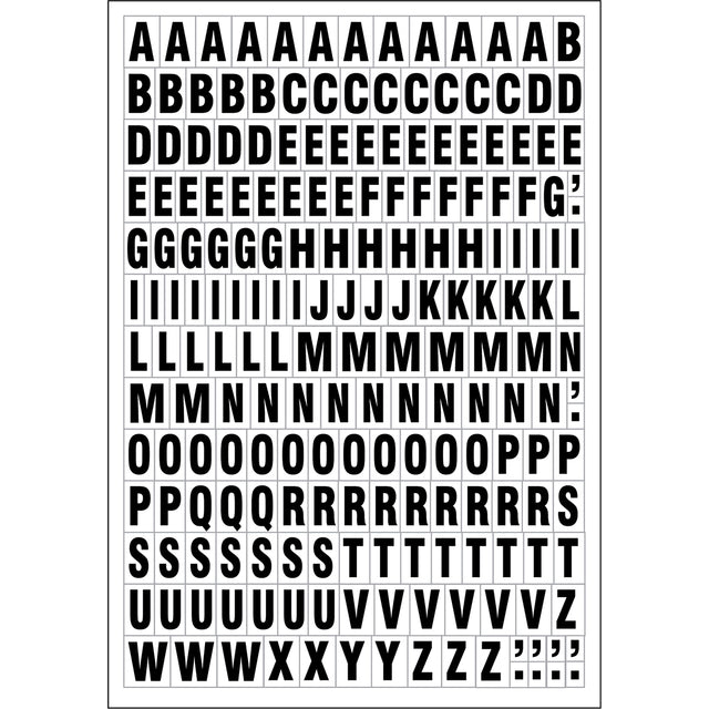 Magnetische Buchstaben, Weiß, 18 x 23 mm