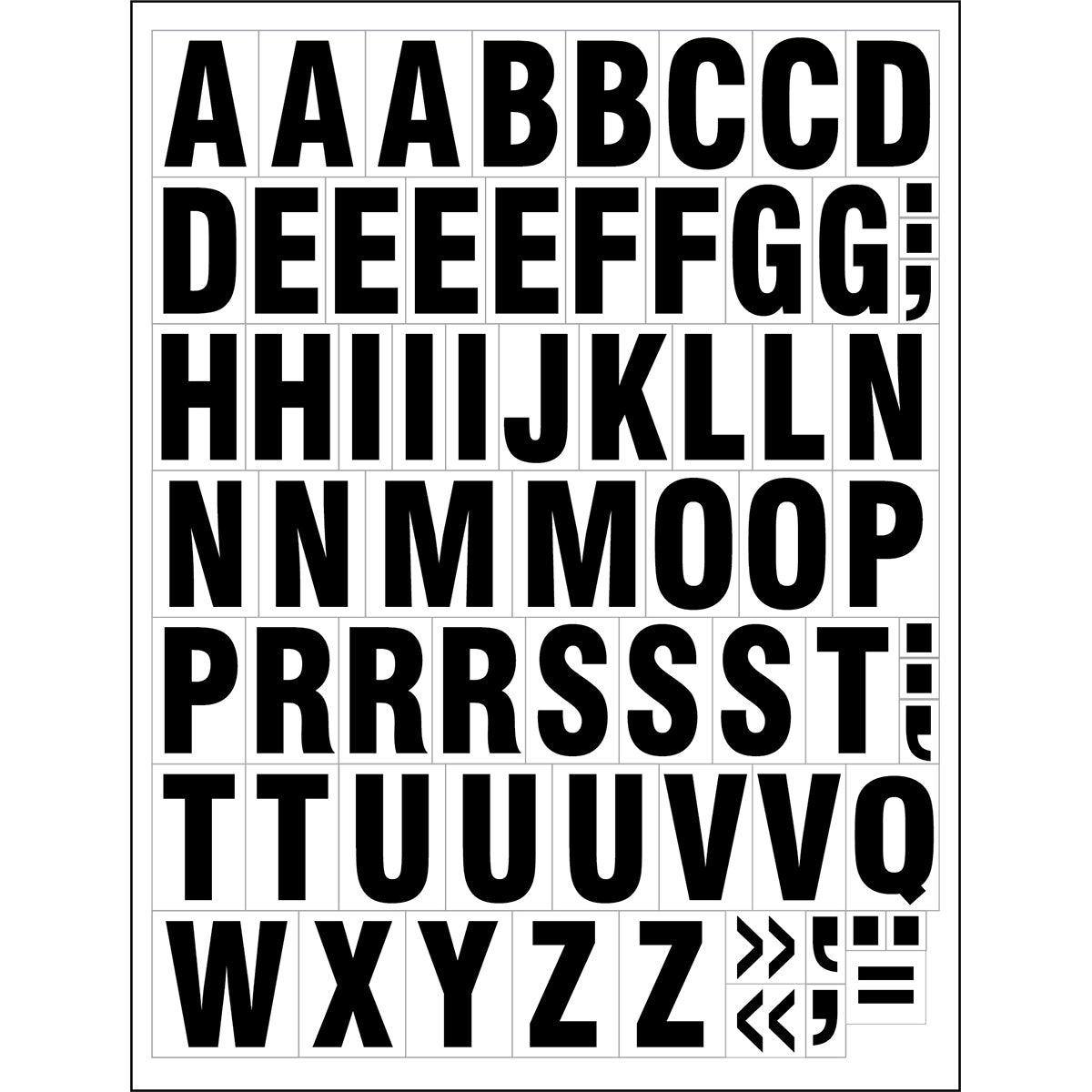 Magnetische Buchstaben, Weiß, 39 x 43 mm