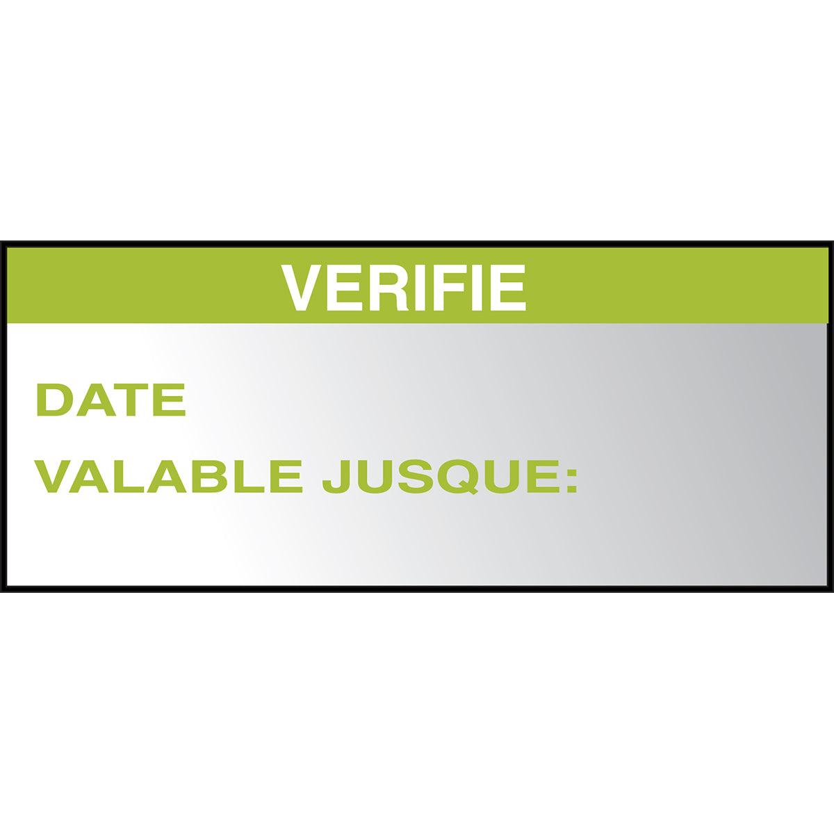 Labels complete with aluminum (francophone product)
