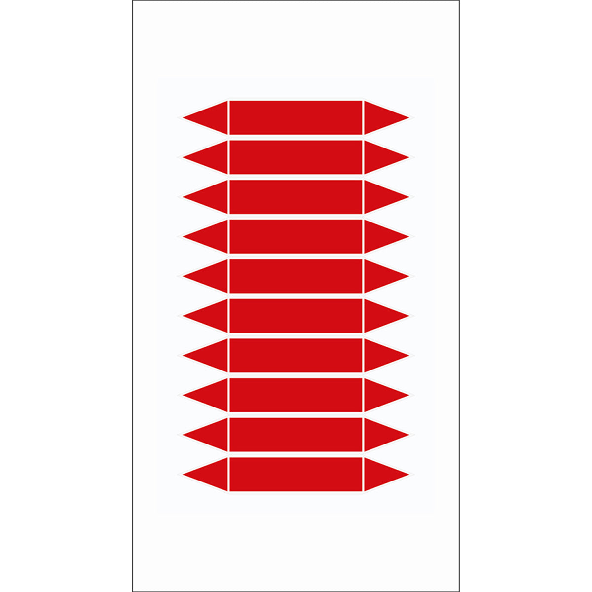 Rohrmarkierpfeile auf Bogen zum Selbstbeschriften