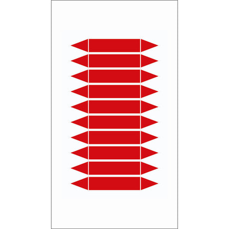 Rohrmarkierpfeile auf Bogen zum Selbstbeschriften