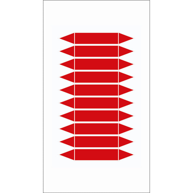 Rohrmarkierpfeile auf Bogen zum Selbstbeschriften