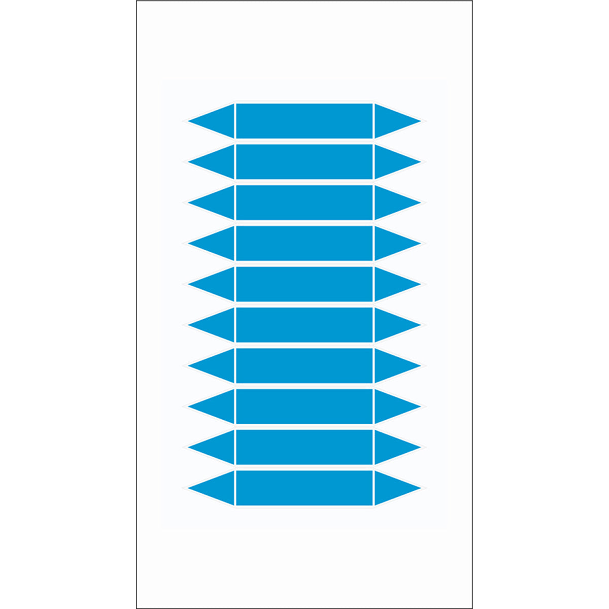 Rohrmarkierpfeile auf Bogen zum Selbstbeschriften