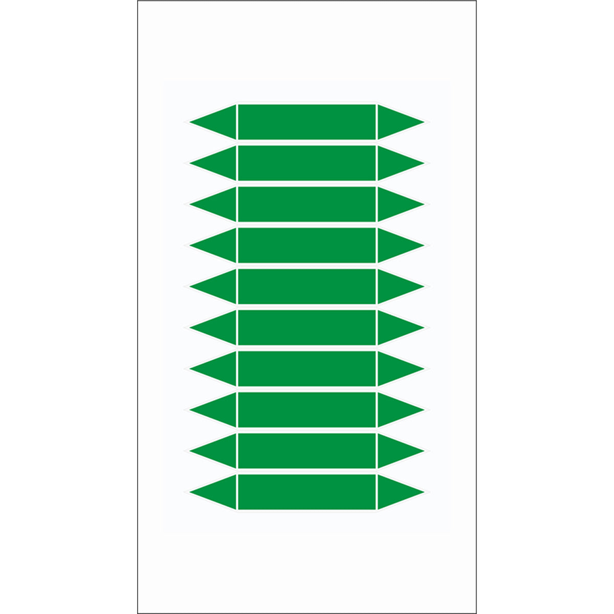 Rohrmarkierpfeile auf Bogen zum Selbstbeschriften
