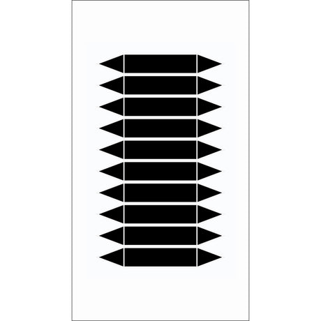 Rohrmarkierpfeile auf Bogen zum Selbstbeschriften