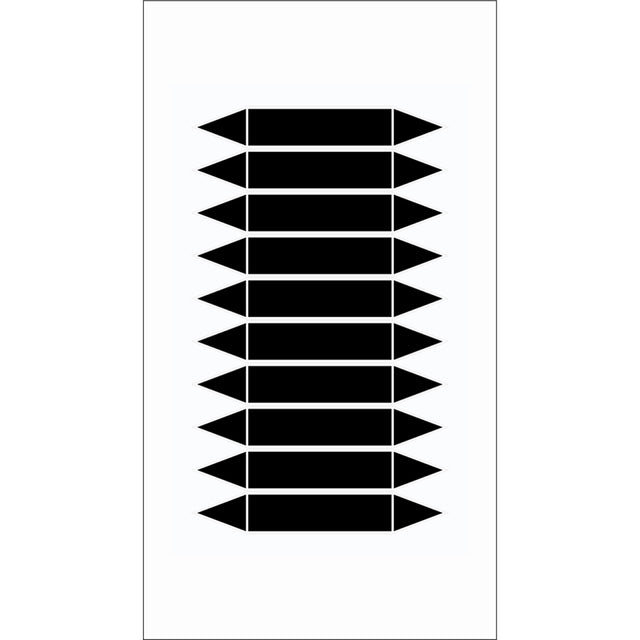 Rohrmarkierpfeile auf Bogen zum Selbstbeschriften