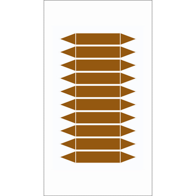 Rohrmarkierpfeile auf Bogen zum Selbstbeschriften