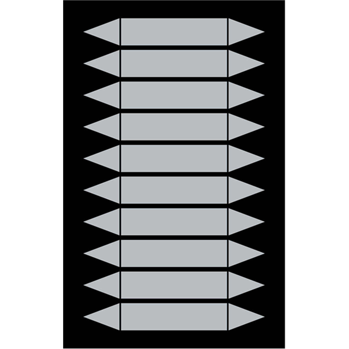 Rohrmarkierpfeile auf Bogen zum Selbstbeschriften