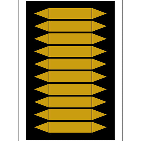 Rohrmarkierpfeile auf Bogen zum Selbstbeschriften