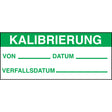 Beschriftbare Kalibrierungs-Etiketten "KALIBRIERUNG"