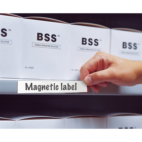 Beschriftbare Magnetetiketten: B-859 38.5 x 210 mm, Weiß