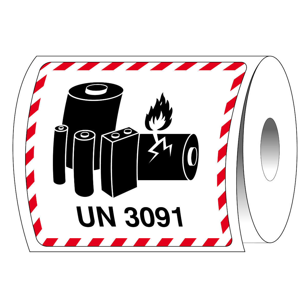 UN-3091- Verpackungsetikett für Lithium-Metall-Batterien 