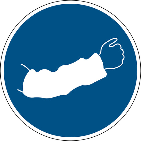 ISO Sicherheitskennzeichnung - Armschutz benutzen