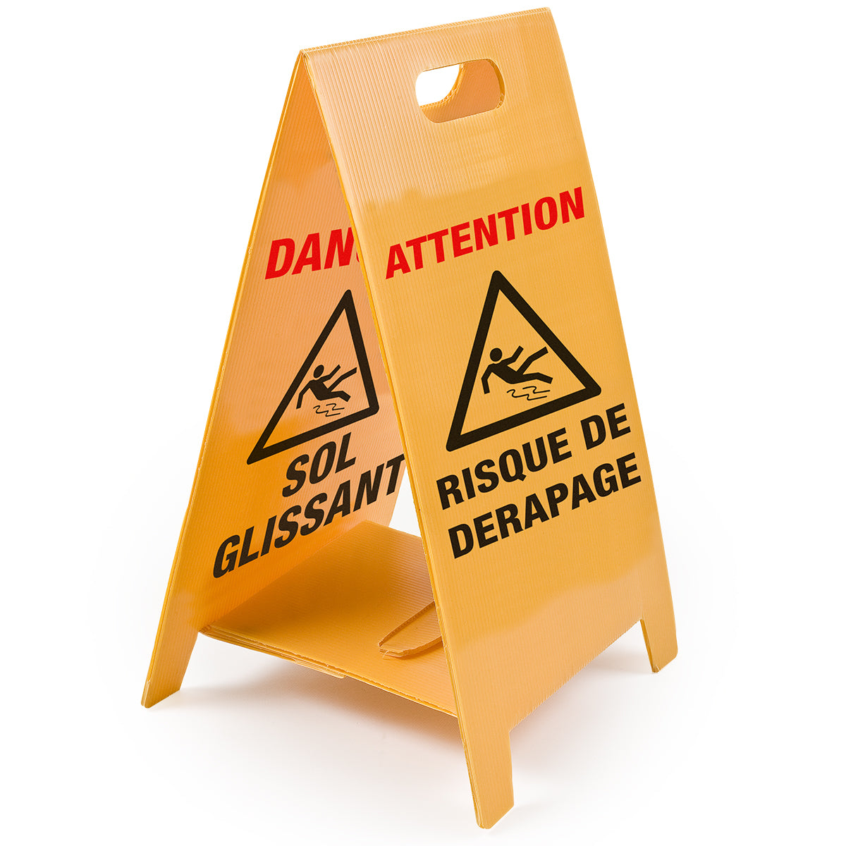 Panneaux sur pieds économiques - ATTENTION SOL (produit francophone)