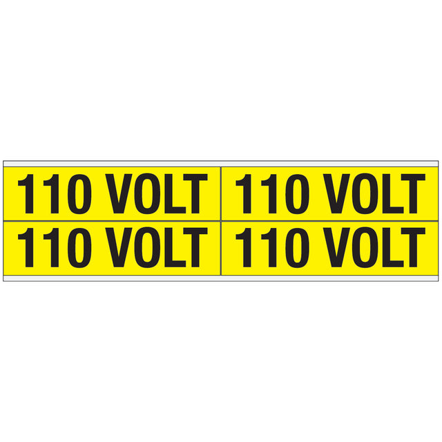 Warnschilder für die Spannungskennzeichnung - 110 VOLT