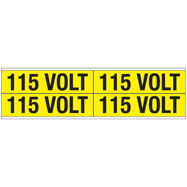 Warnschilder für die Spannungskennzeichnung - 115 VOLT
