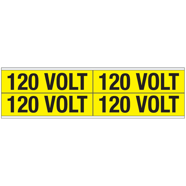 Warnschilder für die Spannungskennzeichnung - 120 VOLT