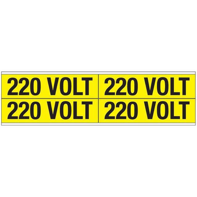 Warnschilder für die Spannungskennzeichnung - 220 VOLT