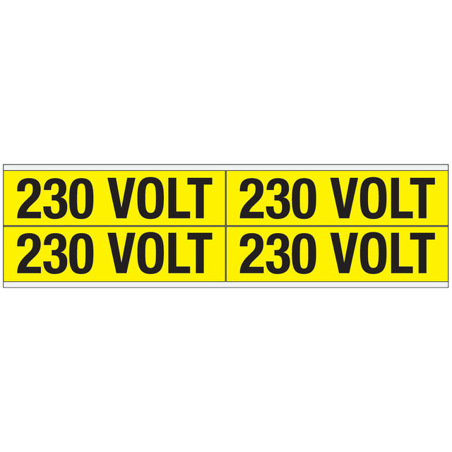 Warnschilder für die Spannungskennzeichnung - 230 VOLT