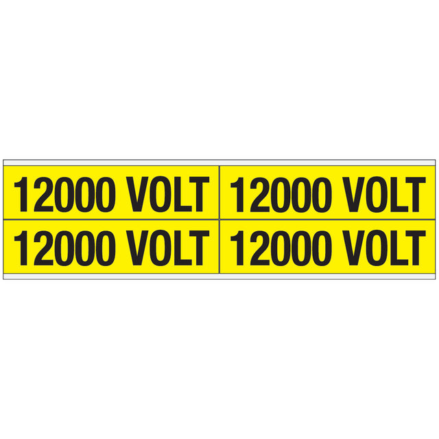 Warnschilder für die Spannungskennzeichnung - 12000 VOLT