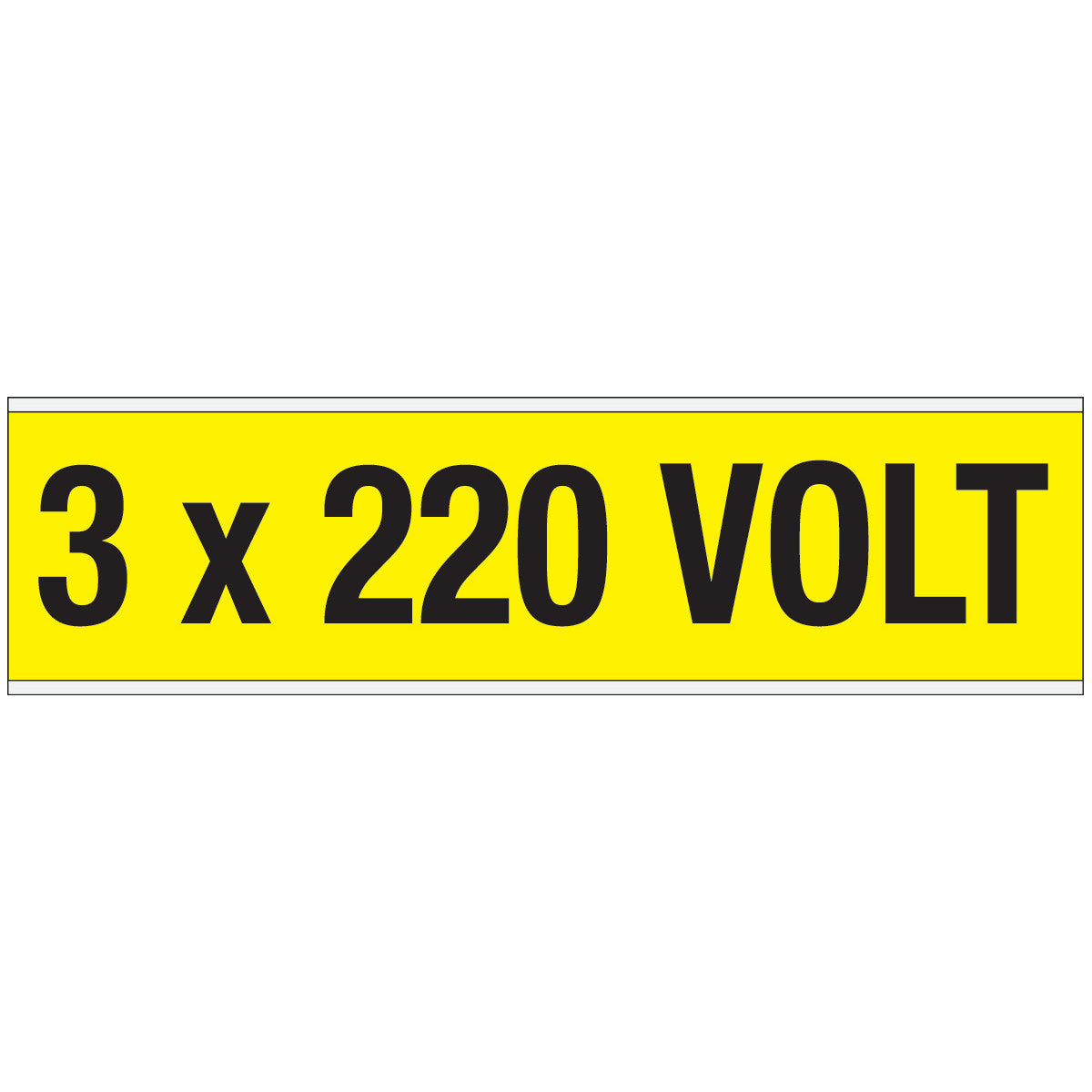 Warnschilder für die Spannungskennzeichnung - 3 x 220 VOLT