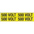 Warnschilder für die Spannungskennzeichnung - 500 VOLT