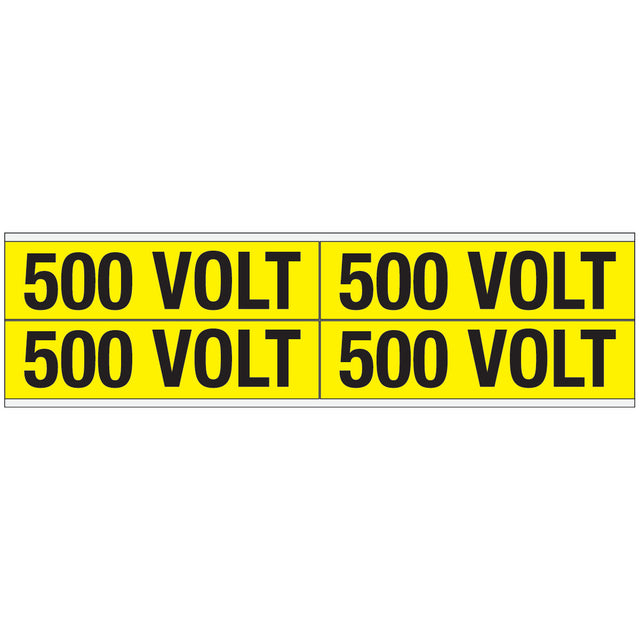 Warnschilder für die Spannungskennzeichnung - 500 VOLT