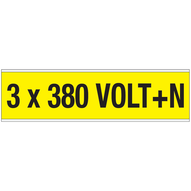 Warnschilder für die Spannungskennzeichnung - 3 x 380 VOLT+N