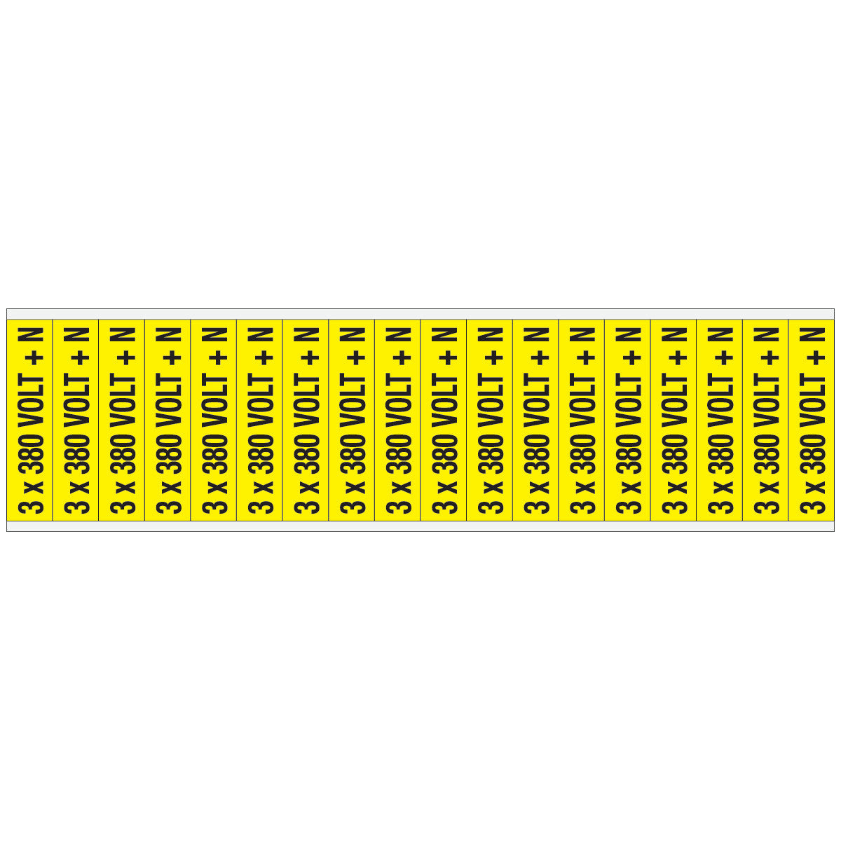 Warnschilder für die Spannungskennzeichnung - 3 x 380 VOLT+N