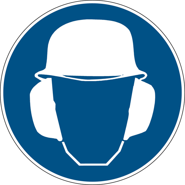 Gebotsschilder - Kopf- und Gehörschutz benutzen