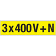 Warnschilder für die Spannungskennzeichnung - 3 x 400 V + N