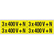 Warnschilder für die Spannungskennzeichnung - 3 x 400 V + N
